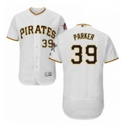 Mens Majestic Pittsburgh Pirates 39 Dave Parker White Home Flex Base Authentic Collection MLB Jersey