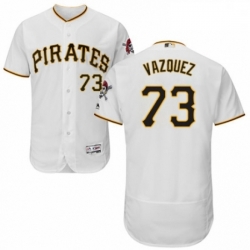 Mens Majestic Pittsburgh Pirates 73 Felipe Vazquez White Home Flex Base Authentic Collection MLB Jersey