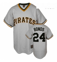 Mens Mitchell and Ness Pittsburgh Pirates 24 Barry Bonds Authentic Grey Throwback MLB Jersey
