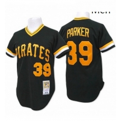 Mens Mitchell and Ness Pittsburgh Pirates 39 Dave Parker Authentic Black Throwback MLB Jersey