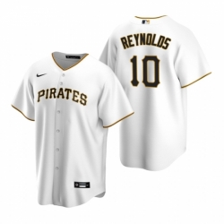 Mens Nike Pittsburgh Pirates 10 Bryan Reynolds White Home Stitched Baseball Jersey