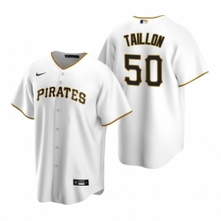 Mens Nike Pittsburgh Pirates 50 Jameson Taillon White Home Stitched Baseball Jersey