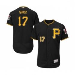 Mens Pittsburgh Pirates 17 JB Shuck Black Alternate Flex Base Authentic Collection Baseball Jersey
