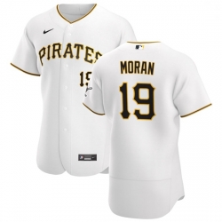 Pittsburgh Pirates 19 Colin Moran Men Nike White Home 2020 Authentic Player MLB Jersey