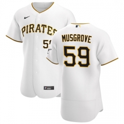 Pittsburgh Pirates 59 Joe Musgrove Men Nike White Home 2020 Authentic Player MLB Jersey