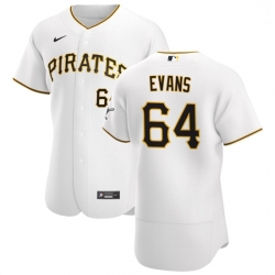 Pittsburgh Pirates 64 Phillip Evans Men Nike White Home 2020 Authentic Player MLB Jersey