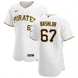 Pittsburgh Pirates 67 Tyler Bashlor Men Nike White Home 2020 Authentic Player MLB Jersey