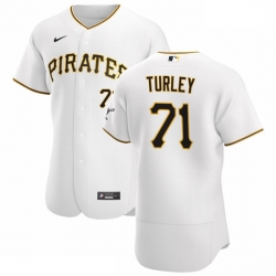 Pittsburgh Pirates 71 Nik Turley Men Nike White Home 2020 Authentic Player MLB Jersey
