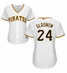 Womens Majestic Pittsburgh Pirates 24 Tyler Glasnow Authentic White Home Cool Base MLB Jersey 