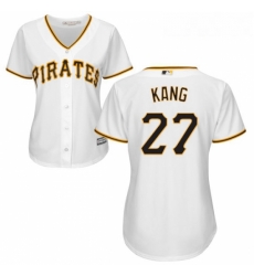 Womens Majestic Pittsburgh Pirates 27 Jung ho Kang Authentic White Home Cool Base MLB Jersey