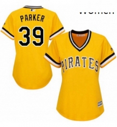 Womens Majestic Pittsburgh Pirates 39 Dave Parker Authentic Gold Alternate Cool Base MLB Jersey