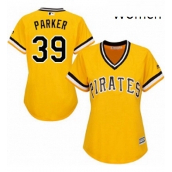 Womens Majestic Pittsburgh Pirates 39 Dave Parker Authentic Gold Alternate Cool Base MLB Jersey
