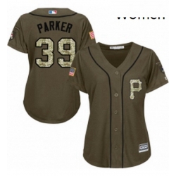 Womens Majestic Pittsburgh Pirates 39 Dave Parker Authentic Green Salute to Service MLB Jersey