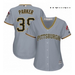 Womens Majestic Pittsburgh Pirates 39 Dave Parker Replica Grey Road Cool Base MLB Jersey