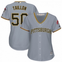 Womens Majestic Pittsburgh Pirates 50 Jameson Taillon Authentic Grey Road Cool Base MLB Jersey 