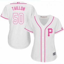 Womens Majestic Pittsburgh Pirates 50 Jameson Taillon Authentic White Fashion Cool Base MLB Jersey 