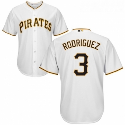 Youth Majestic Pittsburgh Pirates 3 Sean Rodriguez Authentic White Home Cool Base MLB Jersey 