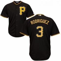 Youth Majestic Pittsburgh Pirates 3 Sean Rodriguez Replica Black Alternate Cool Base MLB Jersey 