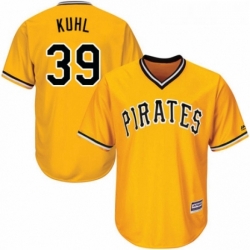 Youth Majestic Pittsburgh Pirates 39 Chad Kuhl Authentic Gold Alternate Cool Base MLB Jersey 
