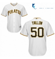 Youth Majestic Pittsburgh Pirates 50 Jameson Taillon Replica White Home Cool Base MLB Jersey 