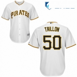 Youth Majestic Pittsburgh Pirates 50 Jameson Taillon Replica White Home Cool Base MLB Jersey 