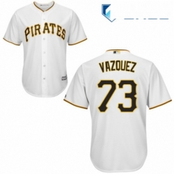 Youth Majestic Pittsburgh Pirates 73 Felipe Vazquez Authentic White Home Cool Base MLB Jersey 