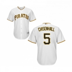 Youth Pittsburgh Pirates 5 Lonnie Chisenhall Replica White Home Cool Base Baseball Jersey 