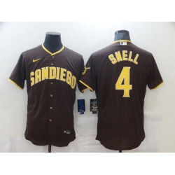 Men Nike San Diego Padres 4 SNELL Brown stitched MLB Jersey