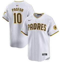 Men San Diego Padres 10 Jurickson Profar White 2024 Home Limited Stitched Baseball Jersey