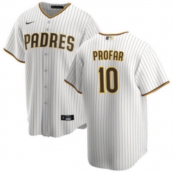 Men San Diego Padres 10 Jurickson Profar White Cool Base Stitched Baseball Jersey