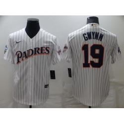 Men San Diego Padres 19 Tony Gwynn White Cool Base Stitched jersey