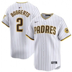 Men San Diego Padres 2 Xander Bogaerts White 2024 Home Limited Stitched Baseball Jersey