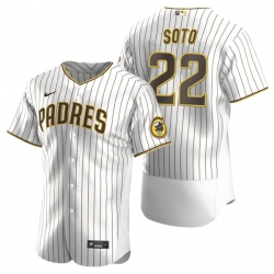 Men San Diego Padres 22 Juan Soto White Flex Base Stitched Baseball Jersey