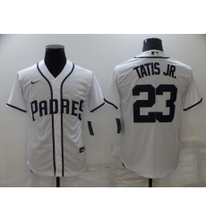 Men San Diego Padres 23 Fernando Tatis Jr  White Cool Base Stitched Jersey