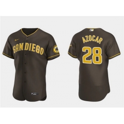 Men San Diego Padres 28 Jos E9 Azocar Brown Flex Base Stitched Baseball Jersey