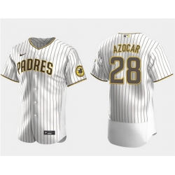 Men San Diego Padres 28 Jos E9 Azocar White Flex Base Stitched Baseball Jersey
