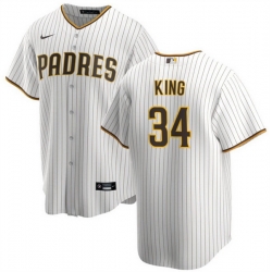 Men San Diego Padres 34 Kyle Higashioka White Cool Base Stitched Baseball Jersey