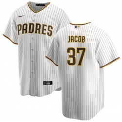 Men San Diego Padres 37 Alek Jacob White Cool Base Stitched Baseball Jersey