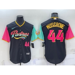 Men San Diego Padres 44 Joe Musgrove 2022 Black City Connect Cool Base Stitched Jersey