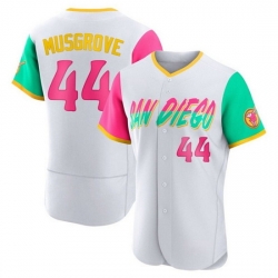 Men San Diego Padres 44 Joe Musgrove 2022 White City Connect Flex Base Stitched Baseball Jersey