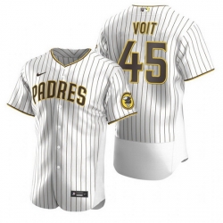 Men San Diego Padres 45 Luke Voit White Flex Base Stitched Baseball jersey