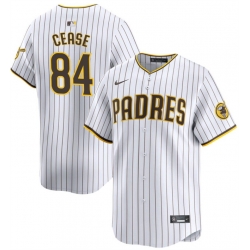 Men San Diego Padres 84 Dylan Cease White Home Limited Stitched Baseball Jersey