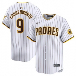 Men San Diego Padres 9 Jake Cronenworth White 2024 Home Limited Stitched Baseball Jersey
