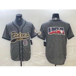 Men San Diego Padres Blank Gray Camo Cool Base Stitched Baseball Jersey 0