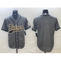 Men San Diego Padres Blank Gray Cool Base Stitched Baseball Jersey