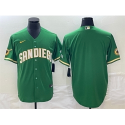 Men San Diego Padres Blank Green Cool Base Stitched Baseball Jersey