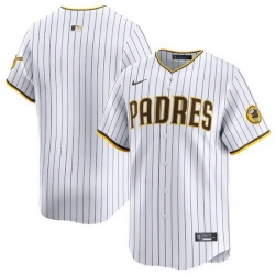 Men San Diego Padres Blank White 2024 Home Limited Stitched Baseball Jersey