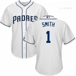 Mens Majestic San Diego Padres 1 Ozzie Smith Replica White Home Cool Base MLB Jersey