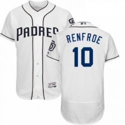 Mens Majestic San Diego Padres 10 Hunter Renfroe White Home Flex Base Authentic Collection MLB Jersey