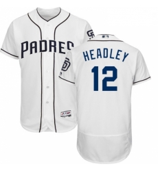 Mens Majestic San Diego Padres 12 Chase Headley White Home Flex Base Authentic Collection MLB Jersey